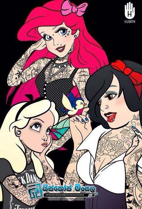 Tattooed-Disney-Characters-Ariel-Alice-Snow-White